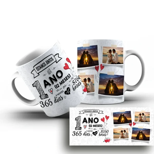 Caneca Casal Aniversário