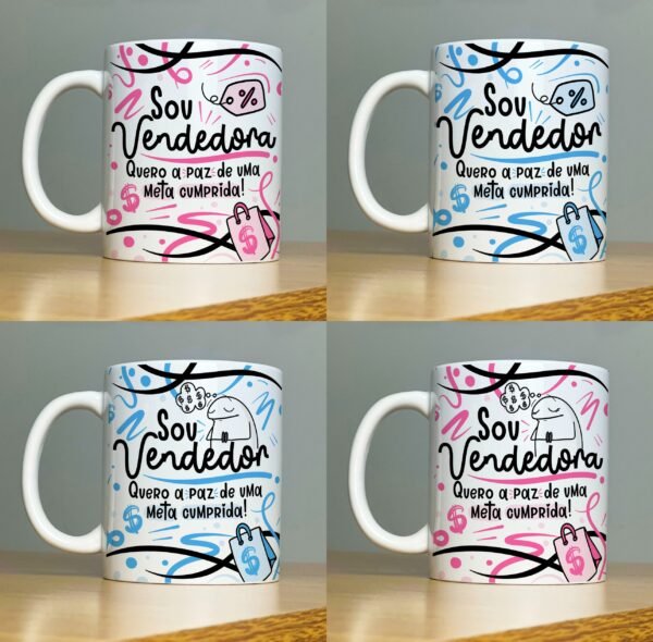 Caneca Profissões Vendedor(a) - Imagem 3