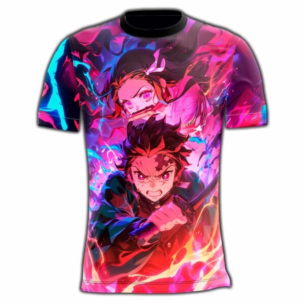 Camisa Camiseta Demon Slayer  Tanjiro Nezuko - Proteção UV - Imagem 6