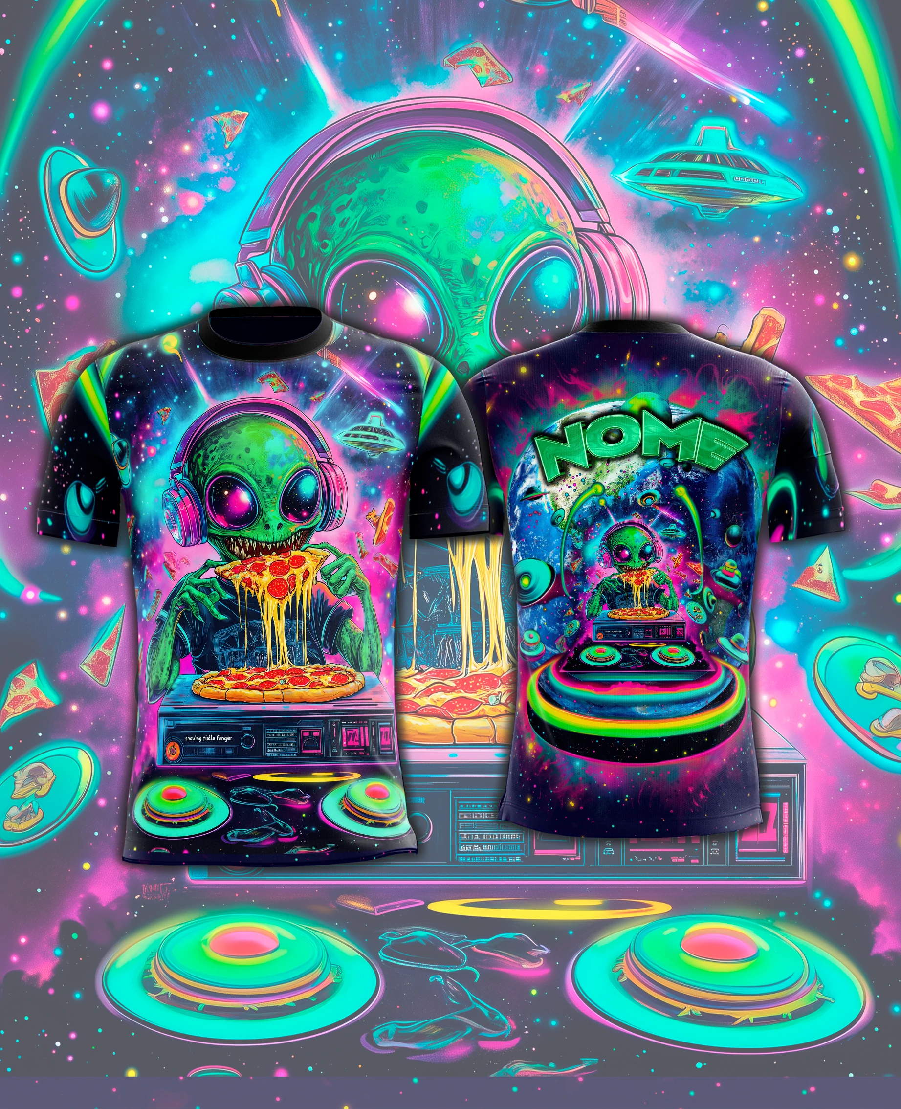 Camisa Camiseta Extraterrestre Rave- Proteção UV - Imagem 3