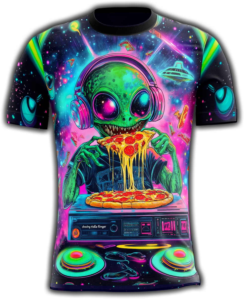 Camisa Camiseta Extraterrestre Rave- Proteção UV - Imagem 4