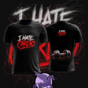 Camisa Camiseta I Hate Cardio Academia - Proteção UV