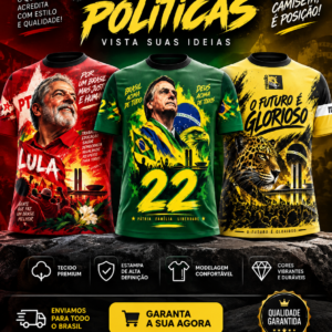Camisa Camiseta politica- Proteção UV
